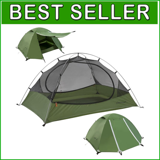 1-Person Lightweight Camping Tent with Quick Setup - Ultralight Waterproof Green