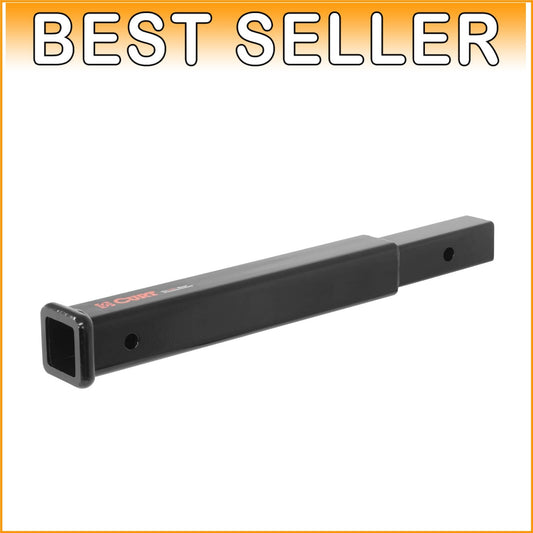 Durable 18-Inch Trailer Hitch Extension, Gloss Black Finish, 3,500 lbs Capacity