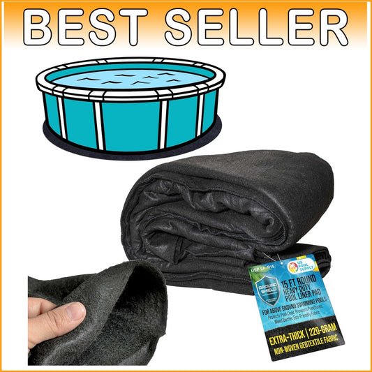 Durable 15-Foot Ground Liner Pad for Above Ground Pools - Comfortable Walkway