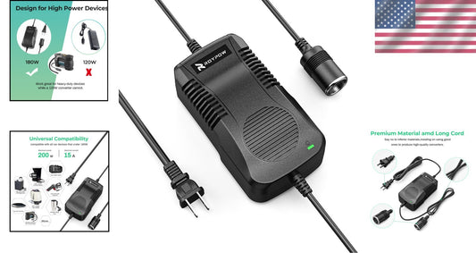 180W AC to DC Converter: 15A Adapter for 12V Automotive Power Solutions