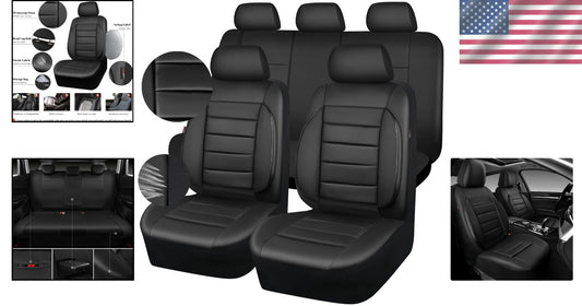 Fashionable Universal Fit Leather Seat Covers with Full Coverage Protection