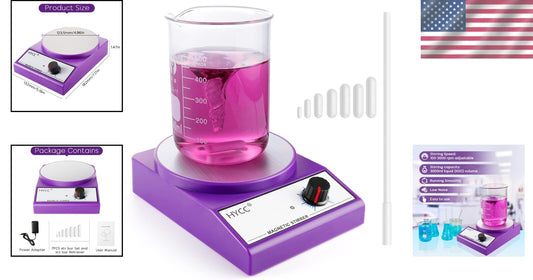 Magnetic Stir Plate for Homebrew & Labs - 3000 RPM Speed with Stir Bar Retriever