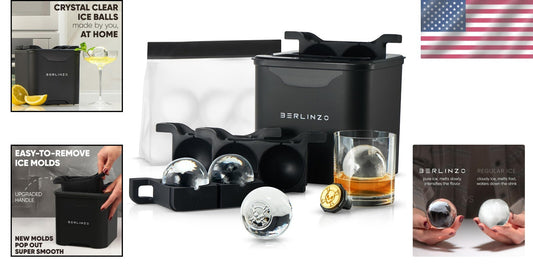 Deluxe Ice Ball Maker - 2.4-Inch Clear Ice Spheres for Perfect Whiskey Cocktails