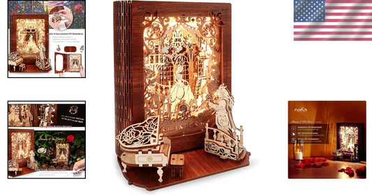 Exquisite 3D Puzzle Nightlight - LED Storybook Lamp for Kids and Adults