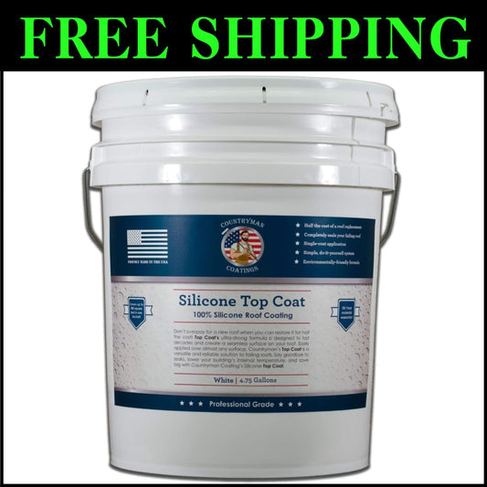 100% Silicone Roof Sealant - Restore, Protect & Extend Roof Life - 4.75 Gallon