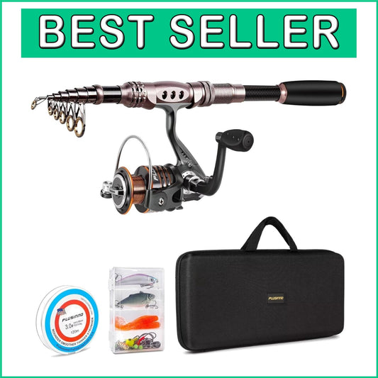 Portable 8.86ft Fishing Rod and Reel Set with Accessories - Ultimate Travel Kit
