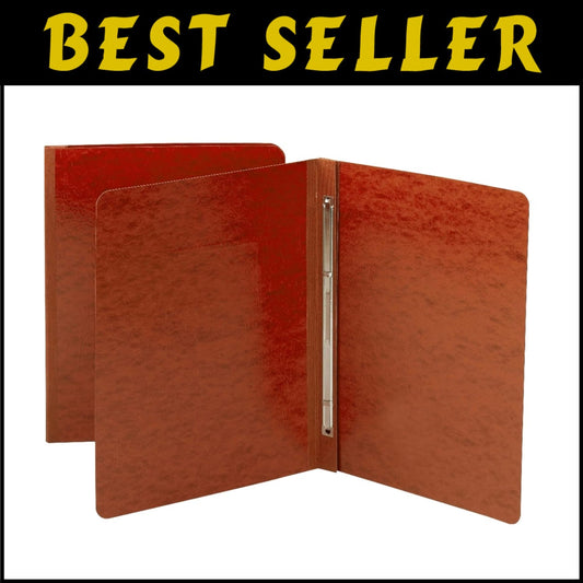 Professional Red Pressboard Report Covers with Metal Prong Fasteners - 25 Count