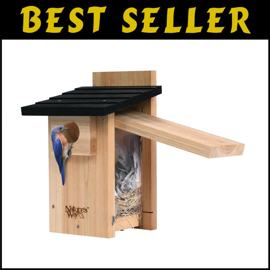 Nature's Way Weather-Resistant Bluebird House with Easy Clean-Out Design