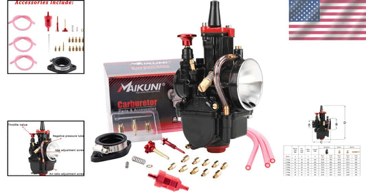 Race-Ready 21-34mm Carburetor with Jets for Motocross and UTV Applications