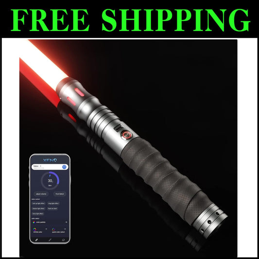 Interactive RGB Lightsaber with Smooth Swing FX - Perfect for Cosplay & Dueling