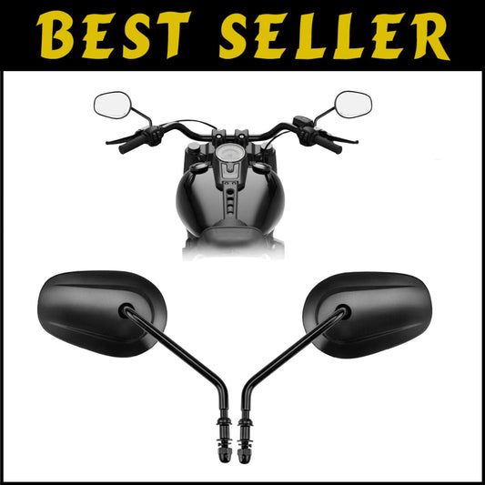 360-Degree Adjustable M8 Motorcycle Mirrors for Sportster & Touring Models