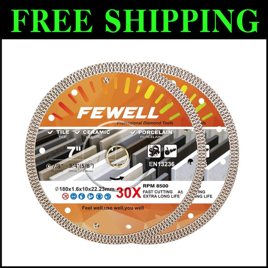 Professional 7 Inch Diamond Blades for Ultra-Fast Ceramic & Porcelain Cutting