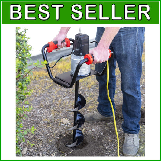 1500W Powerful Electric Post Hole Digger with Ergonomic Handles & Safety Lock