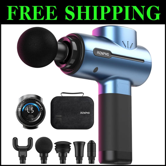 Athlete’s Choice: Compact Massage Gun with 5 Attachments for Total Body Relief