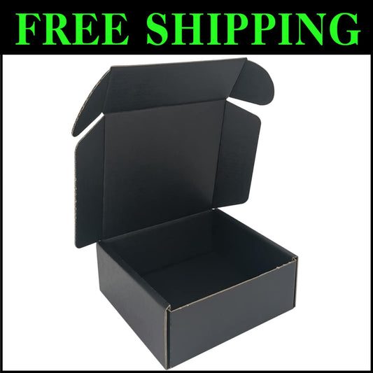 5x5x2'' Black Mailers - 400 Pack Eco-Friendly Shipping Boxes for Small Items