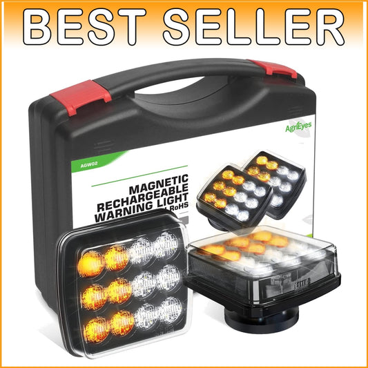Wireless LED Emergency Strobe Light with Strong Magnetic Base - 12V Visibility