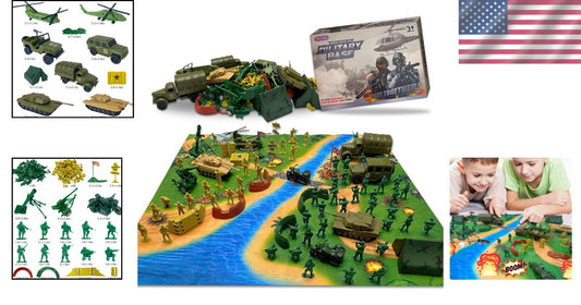 Battle Ready Army Men Set with Realistic Figures & Vehicles - Perfect Gift!