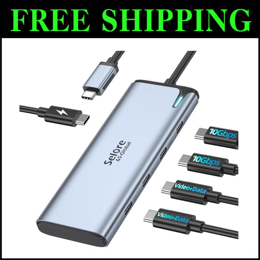 Essential 5-Port USB C Hub Adapter with Dual 4K Output & Fast Connectivity