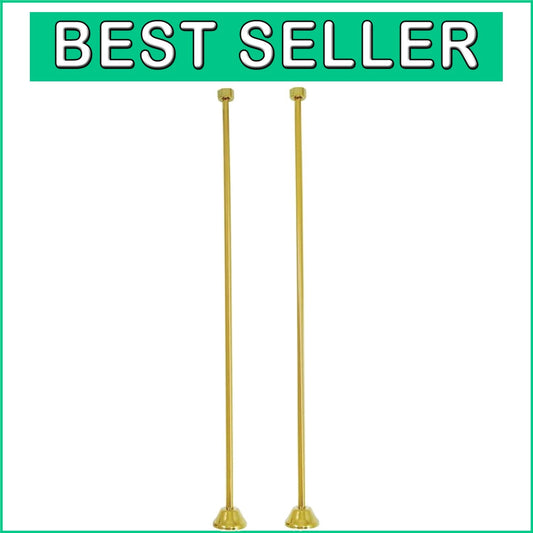 Stylish Polished Brass Bath Supply, 29" Straight Lines for Modern Elegance