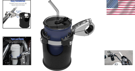 Adjustable Boat & Motorcycle Drink Holder - Anti-Skid with Strong Grip Basket