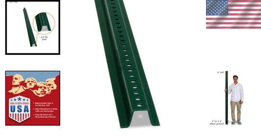 Durable 6ft U-Channel Sign Post with Pre-Drilled Holes for Easy Installation