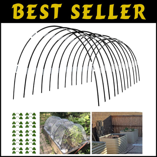 Durable 7FT Greenhouse Hoops - 12 Sets for Raised Bed Plant Protection