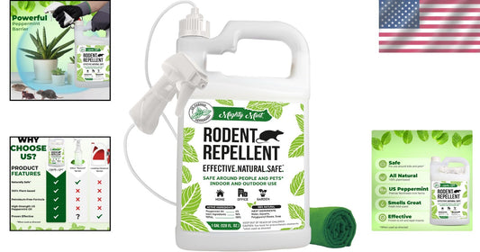 Gallon Peppermint Essential Oil Spray for Safe & Effective Rodent Control