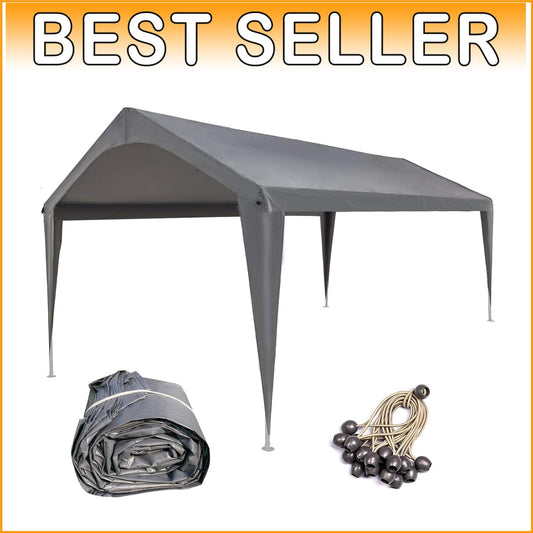 All-Weather 10x20 Feet Carport Replacement Top Canopy Cover - Easy Install