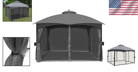 Replacement Mosquito Netting Walls for 10' x 12' Gazebo - Weather Resistant