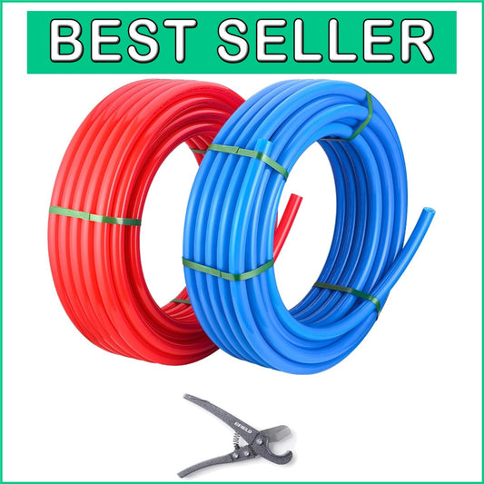 Color-Coded 1/2 Inch Pex-A Pipe: 200 ft Total for Easy Water Supply Assembly