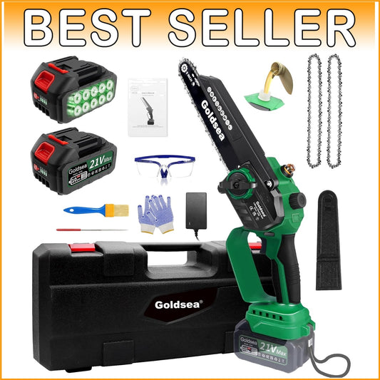 Efficient 8 Inch Cordless Chainsaw - Ideal Tool for Home Garden Maintenance