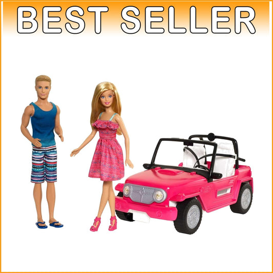Exclusive Barbie Pink Beach Cruiser & Ken Doll Set - Summer Adventure Awaits!