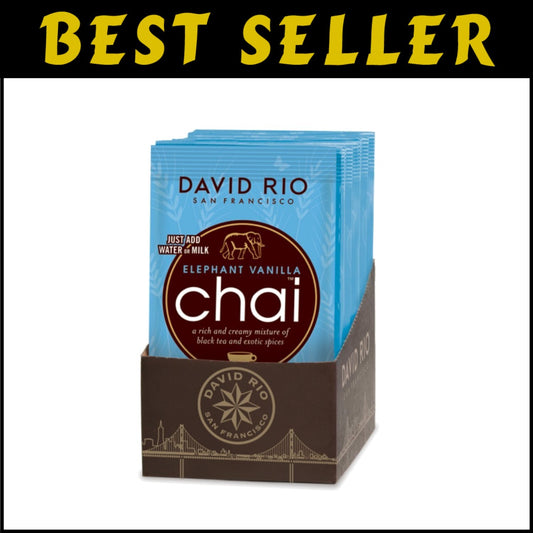 Elephant Vanilla Chai Tea Packets - 48 Single Serve 1.23 oz for Easy Enjoyment
