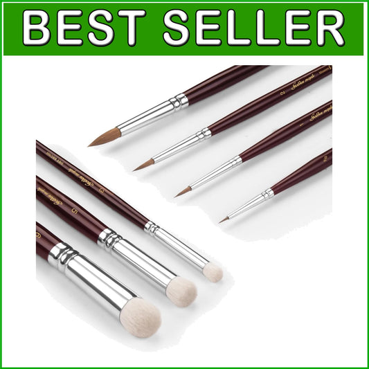 7-Piece Miniature Brush Set with Kolinsky Sable - Ultimate Detail Painting Kit