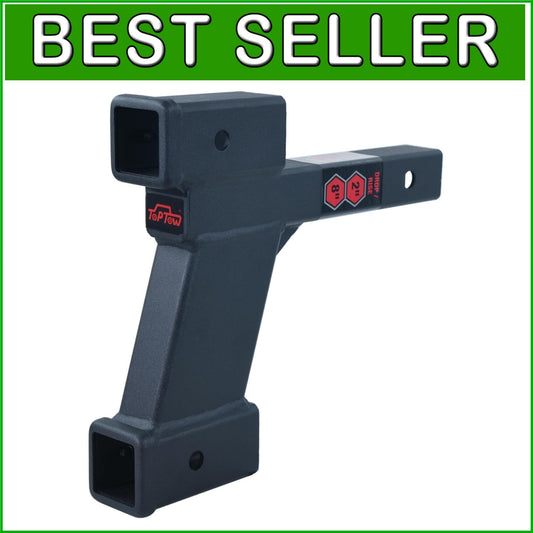 Dual Hitch Extender with 7500lb Capacity - Adjustable Rise/Drop, 2 Receiver