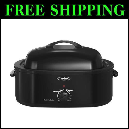 Versatile 20qt Roaster Oven with Removable Pan & Full-Range Temperature Control