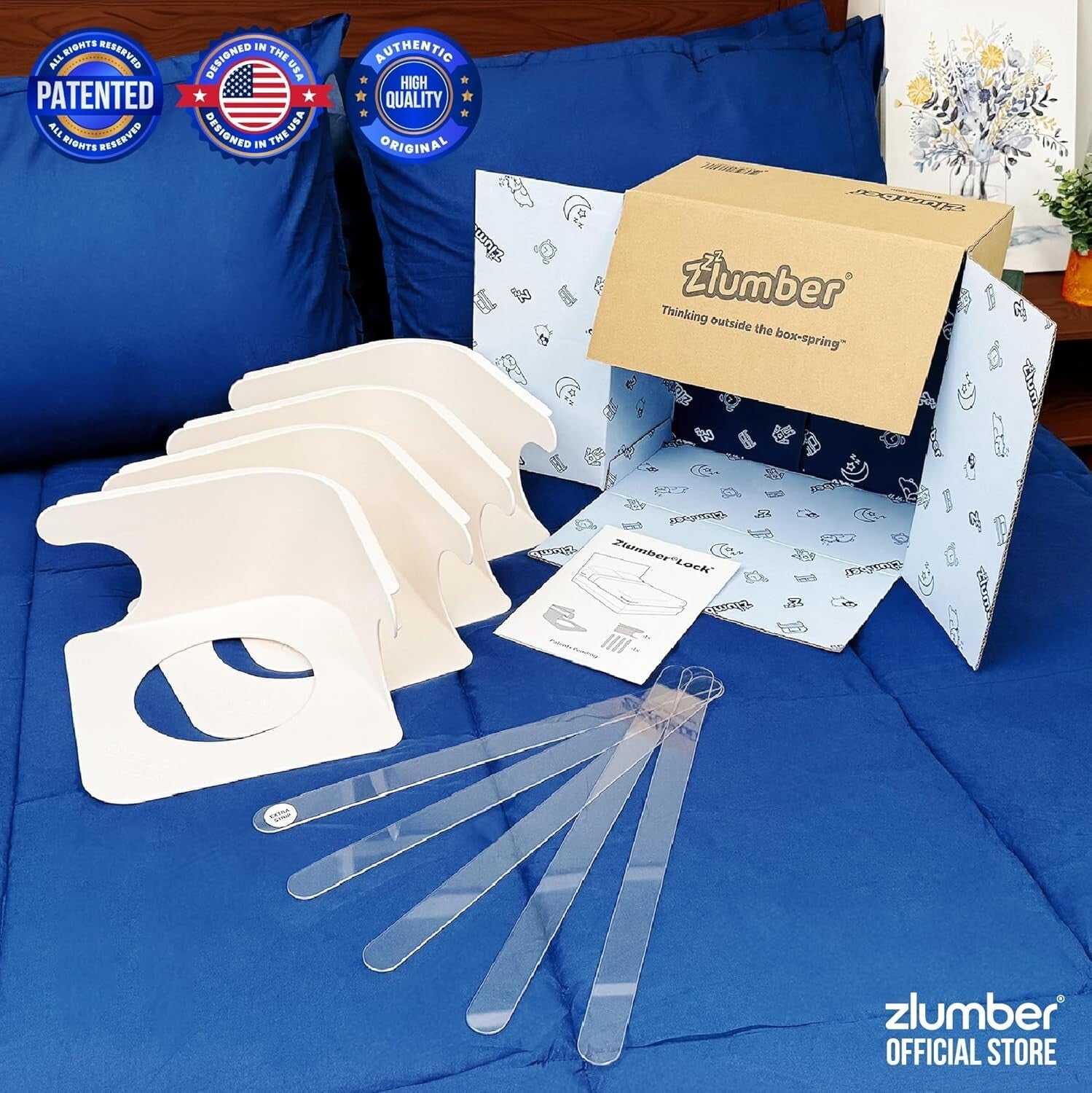 Patented Lock Sheet Straps - Easy One-Time Installation for Better Sleep