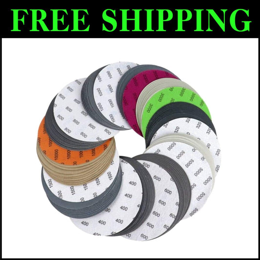 150 Pack Assorted 6-Inch Silicon Carbide Sanding Discs for Wet/Dry Polishing