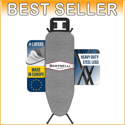 Elegant Adjustable Ironing Board with 4-Layer Cover - Perfect for Home or Dorm