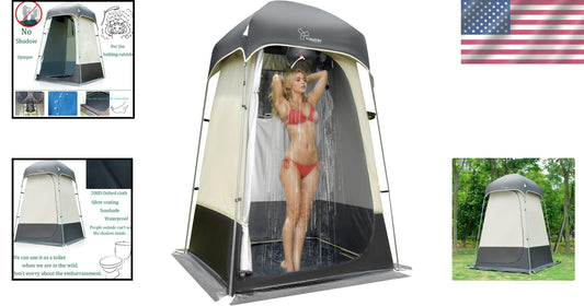 Versatile Outdoor Shower and Changing Room Tent - Easy Setup, UV Protection