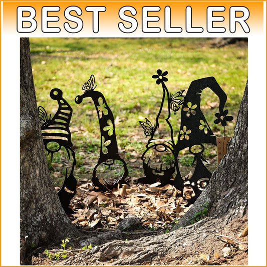 Charming 4 Pack of Handcrafted Garden Gnomes - Perfect Gift for Gardeners