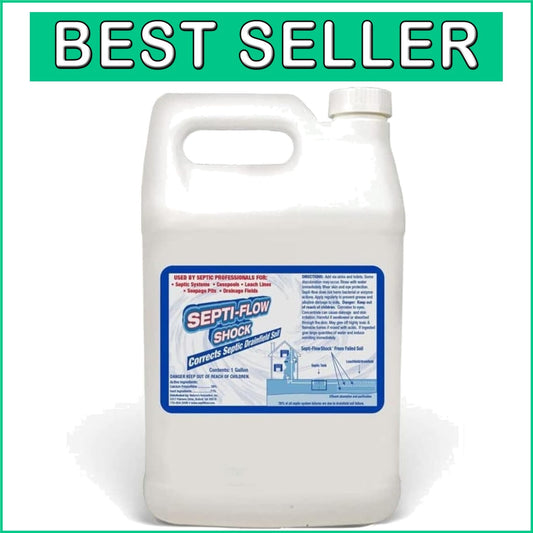 Shock Biodegradable Septic Drain Field Cleaner - 128 Fl Oz, Heavy-Duty Treatment