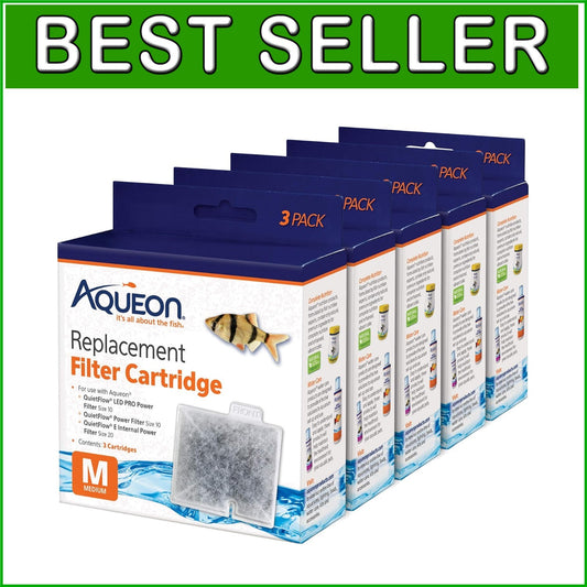 Trusted 15-Pack Aqueon Medium Filter Cartridges for Superior Fish Tank Care