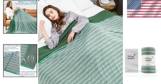 90"x90" Queen Size Cooling Blanket for Hot Sleepers - Ultra Breathable Comfort