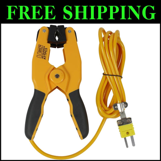 Durable Pipe Clamp K-Type Thermocouple with 5.5ft Cable for Accurate Readings