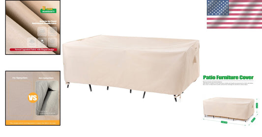 Extra Large Waterproof Patio Furniture Covers 140"x86" - Heavy Duty Protection