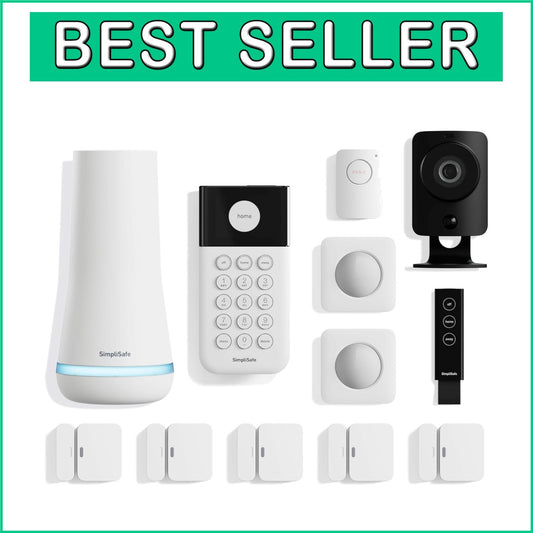 12 Piece Wireless Home Security System with HD Camera - Optional 24/7 Monitoring