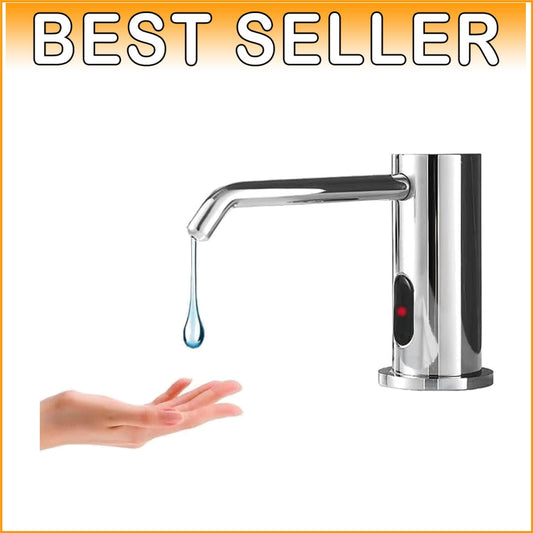 Sleek Touchless Soap Dispenser - High Capacity Brass Design for Hygienic Spaces