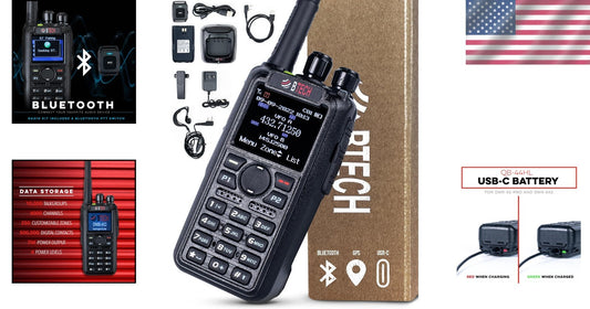 Advanced 7W VHF/UHF Two-Way Radio - Bluetooth, Waterproof & Talker Alias Feature