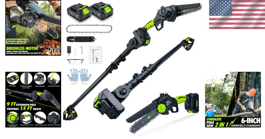 Efficient 5.5 LB 2-in-1 Chainsaw with Automatic Lubrication & Safety Features